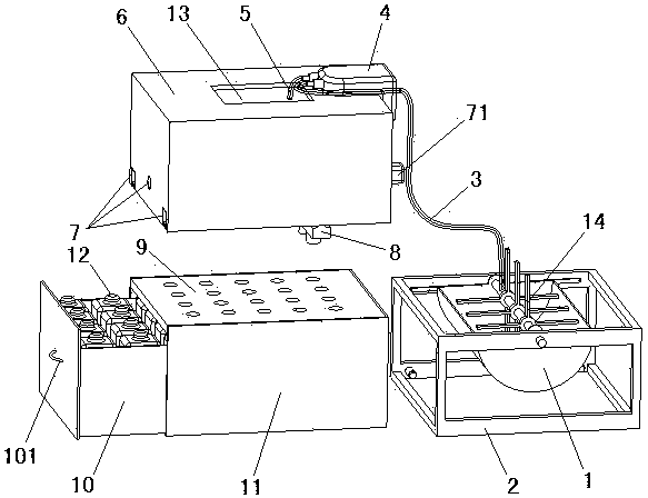 Drawer type portable slope runoff sampler and sampling method thereof