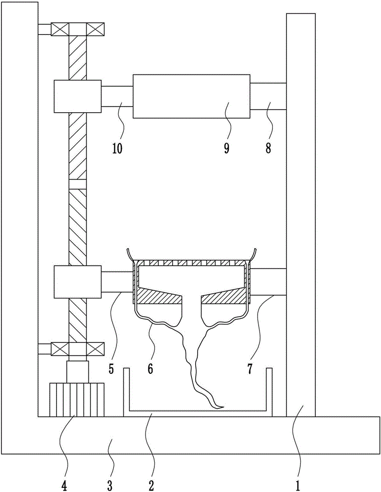 Sufficient-squeezing equipment of leather embryo for leather dyeing processing