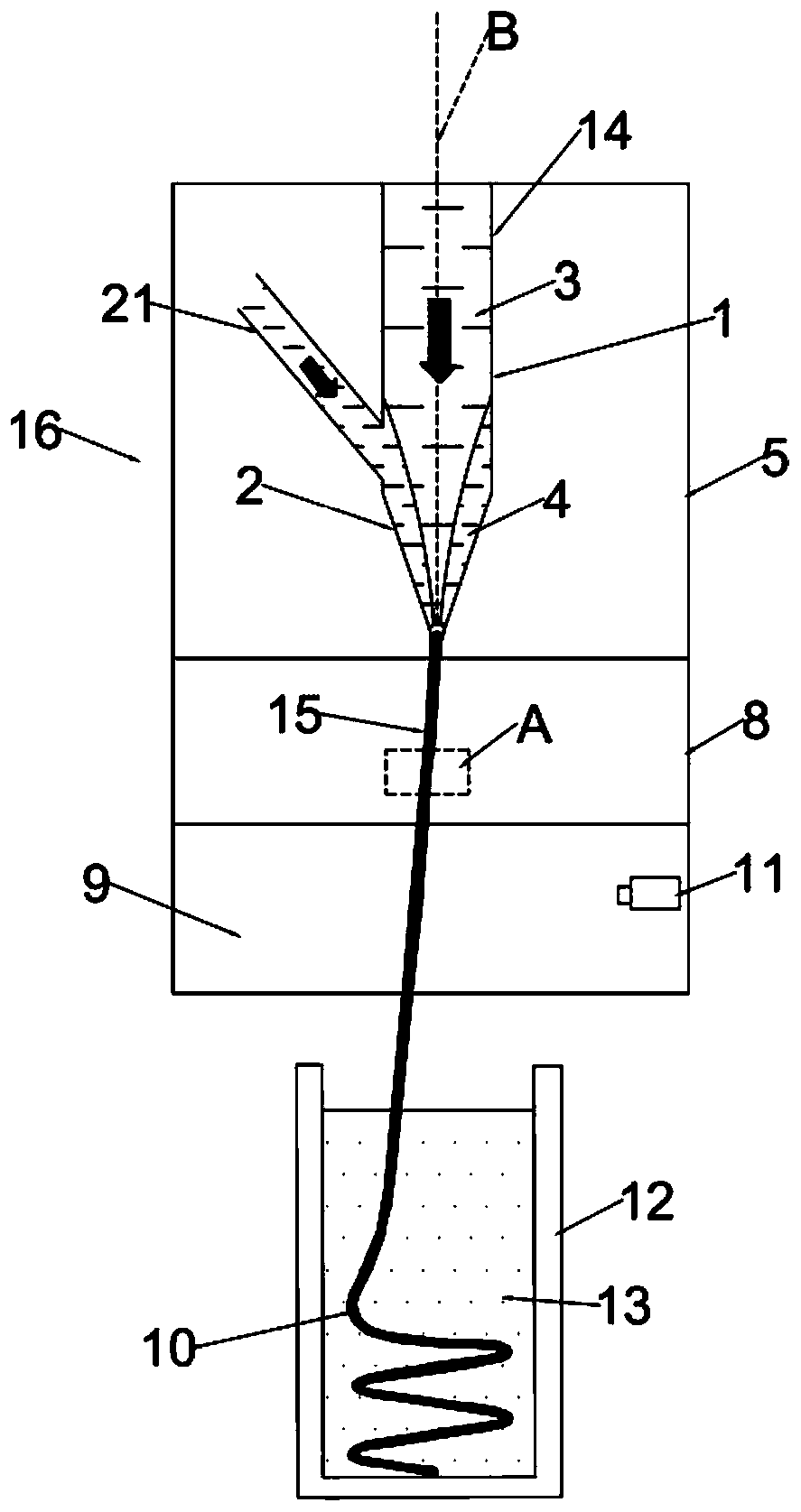 A processing method and device for a shape-controllable 3D helical micro-antenna