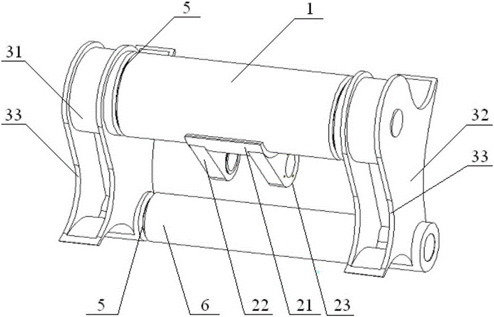 A kind of torsion cylinder assembly in the middle part of mining dump truck