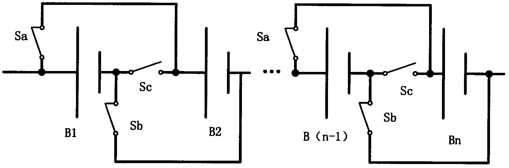 Charging-discharging control circuit of vehicular power battery pack