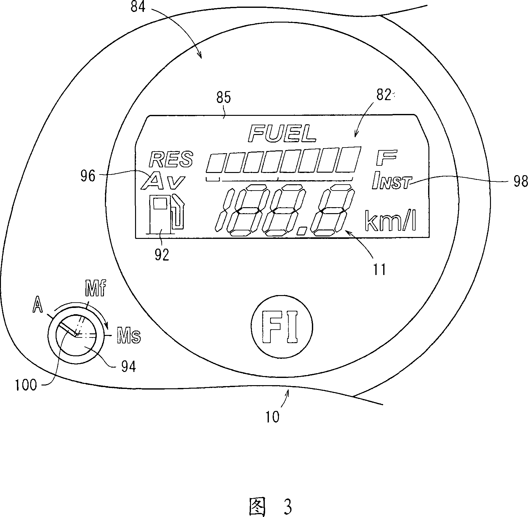 Vehicle oil-consumption display system