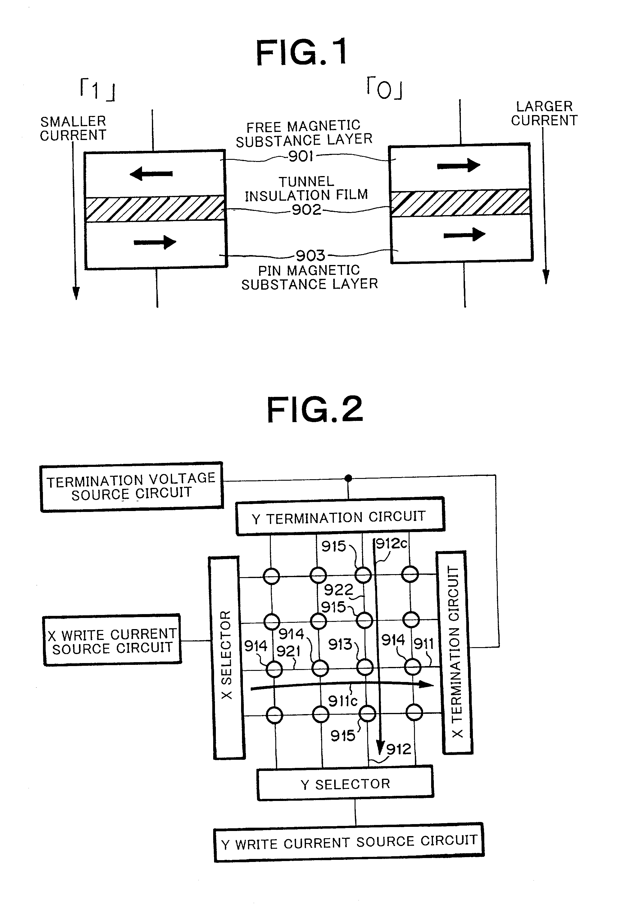 Semiconductor memory apparatus using tunnel magnetic resistance elements