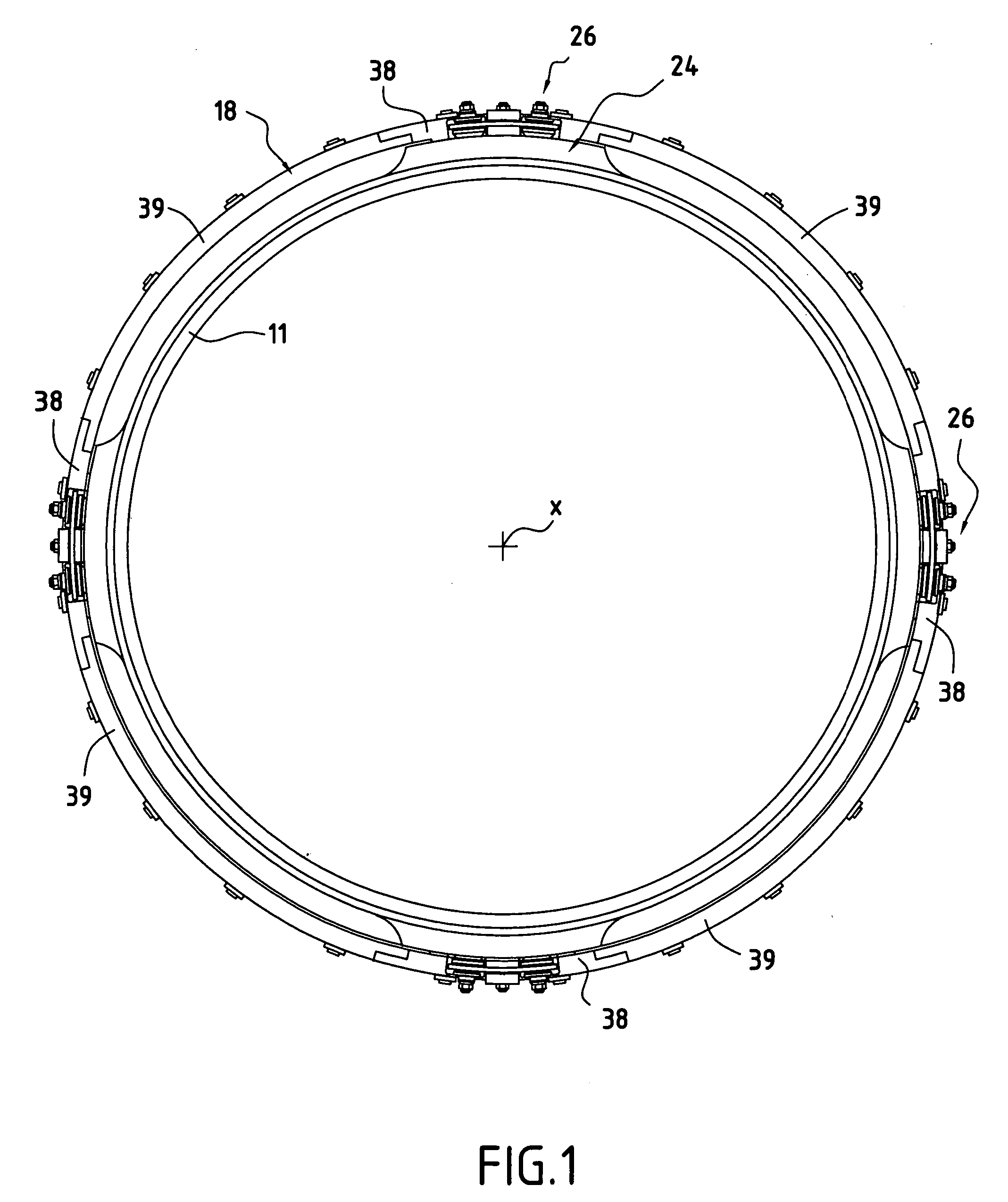 Stator vane stage actuated by an automatically-centering rotary actuator ring