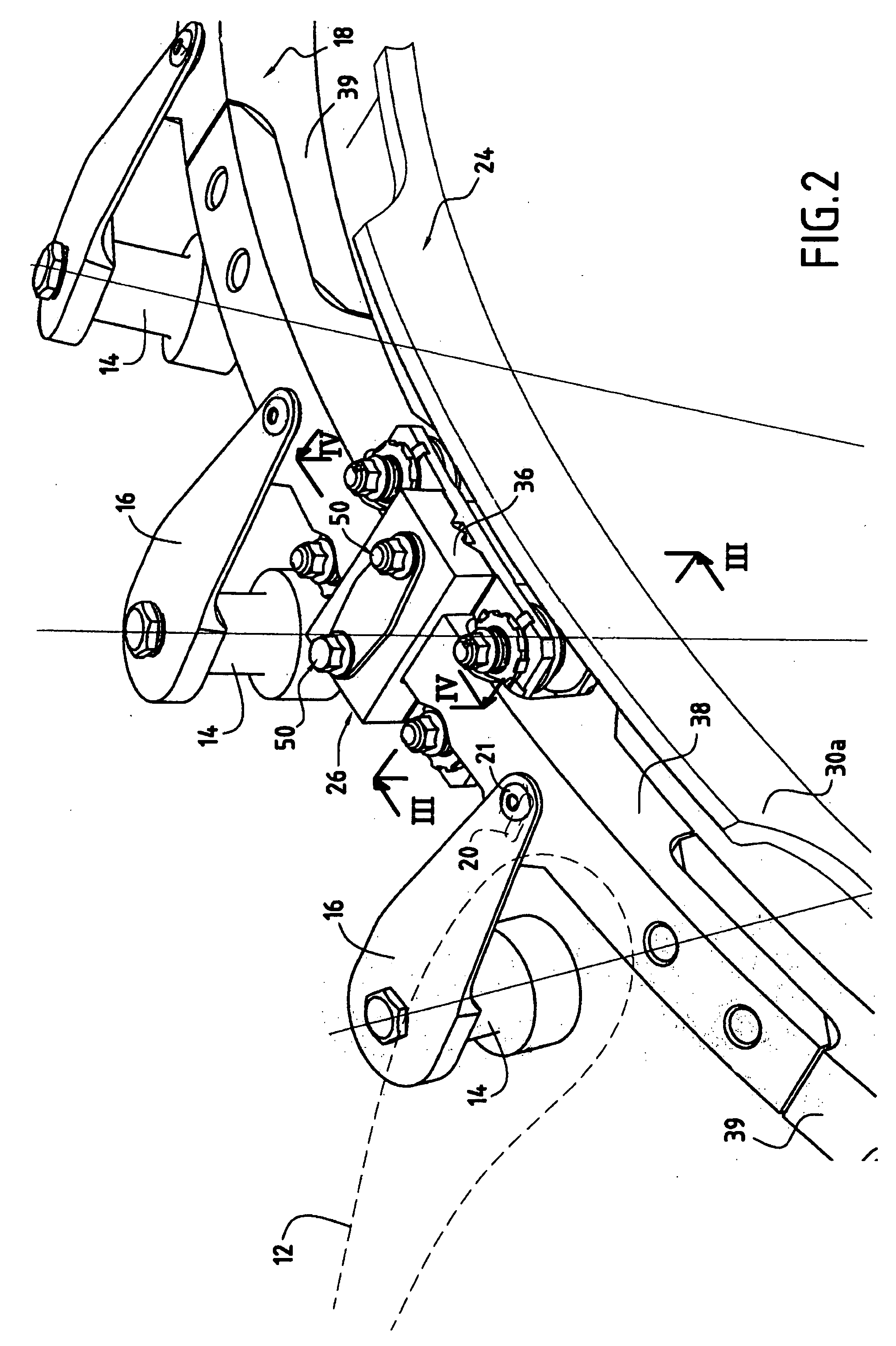 Stator vane stage actuated by an automatically-centering rotary actuator ring