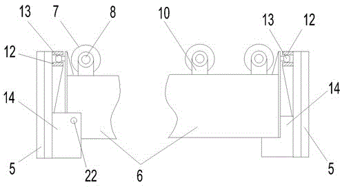 Gradually-moulding bent tempered glass radian-changing device