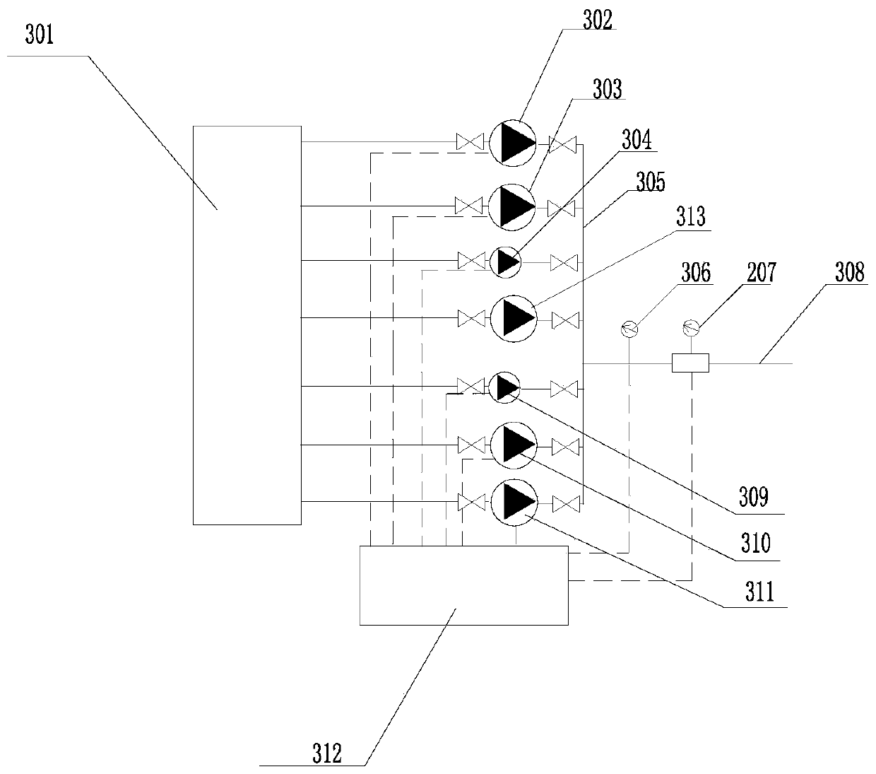 Small and medium-sized water supply pump station and using method of pump station