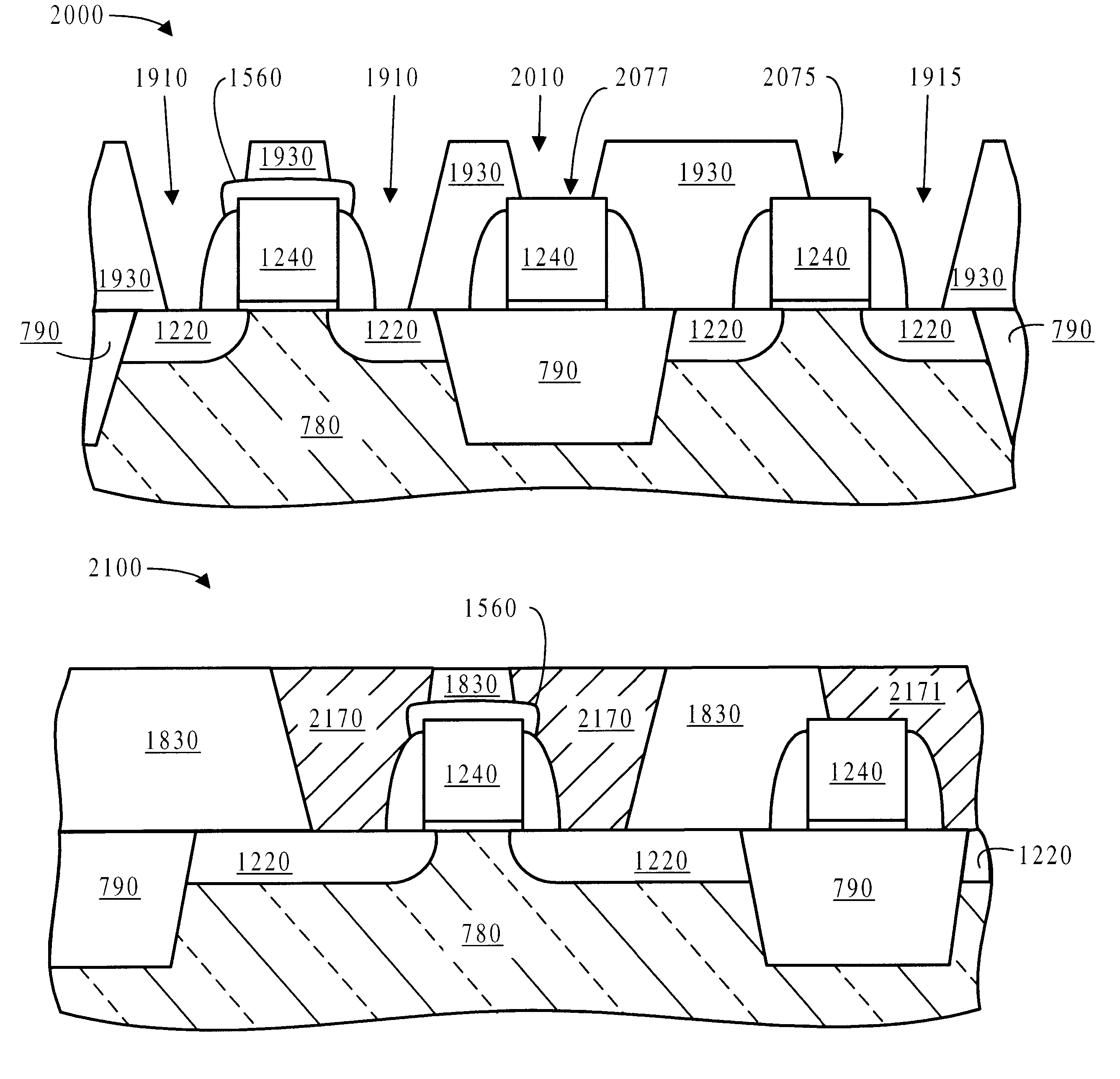 Method for forming borderless gate structures and apparatus formed thereby