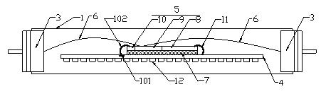Light-driving integrated LED fluorescent lamp and manufacture process thereof
