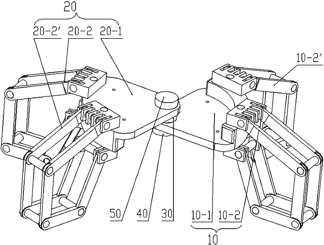 Series-parallel-connection robot leg configuration, walking robot and movement method thereof