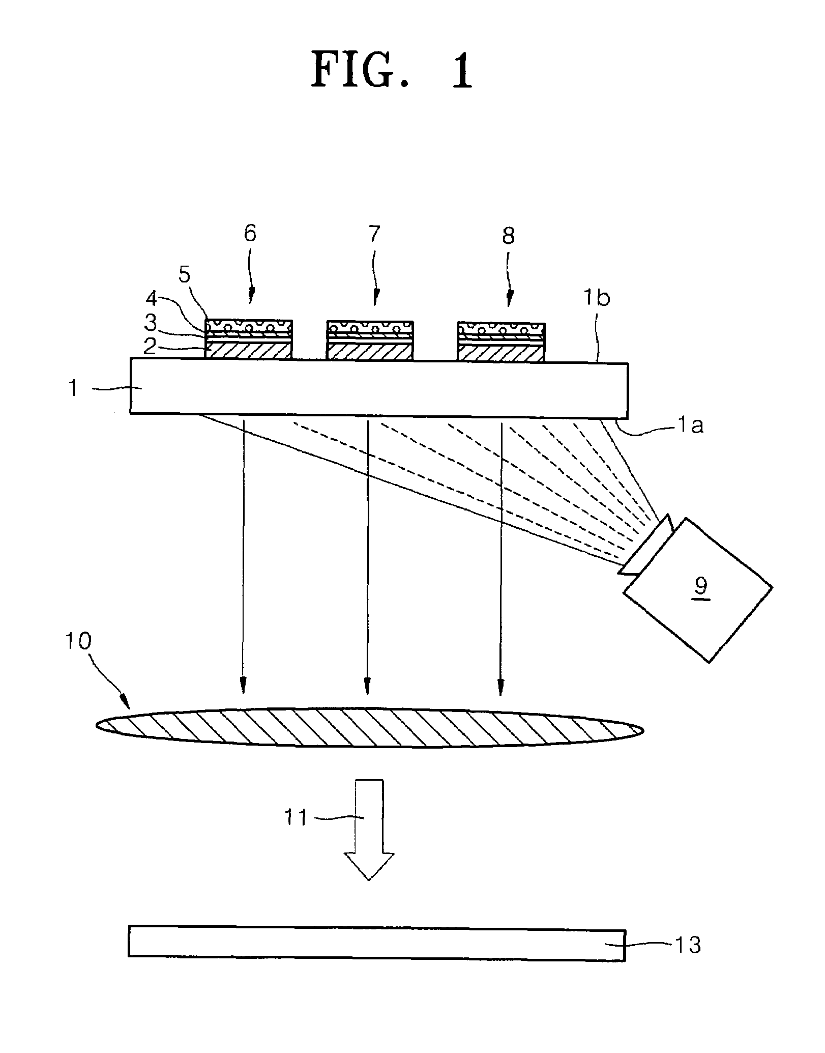 Display using a photoluminescence quenching device, and method for displaying image using the same