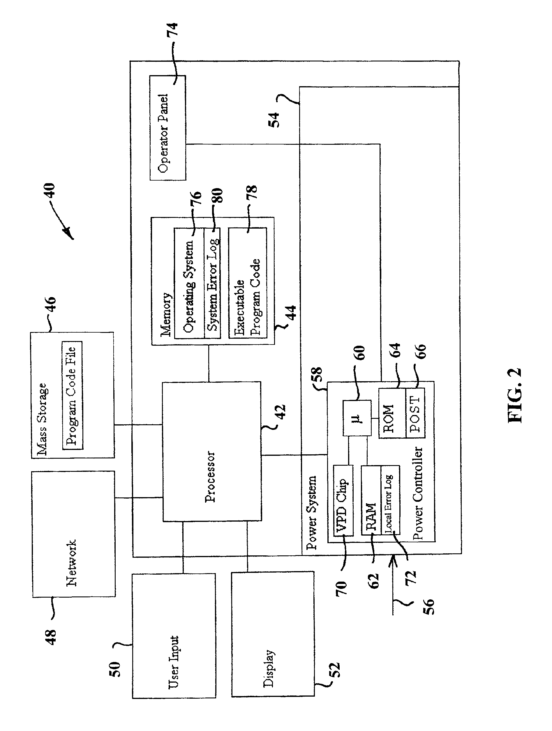 Apparatus, program product and method of performing power fault analysis in a computer system