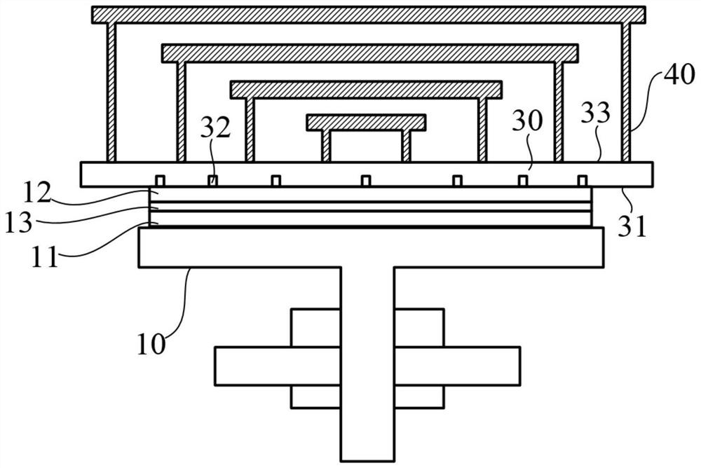 Objective table assembly and laser de-bonding device