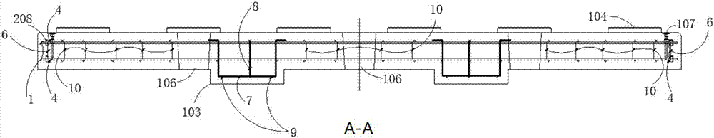 Frame rib-distributing structure for rail plate