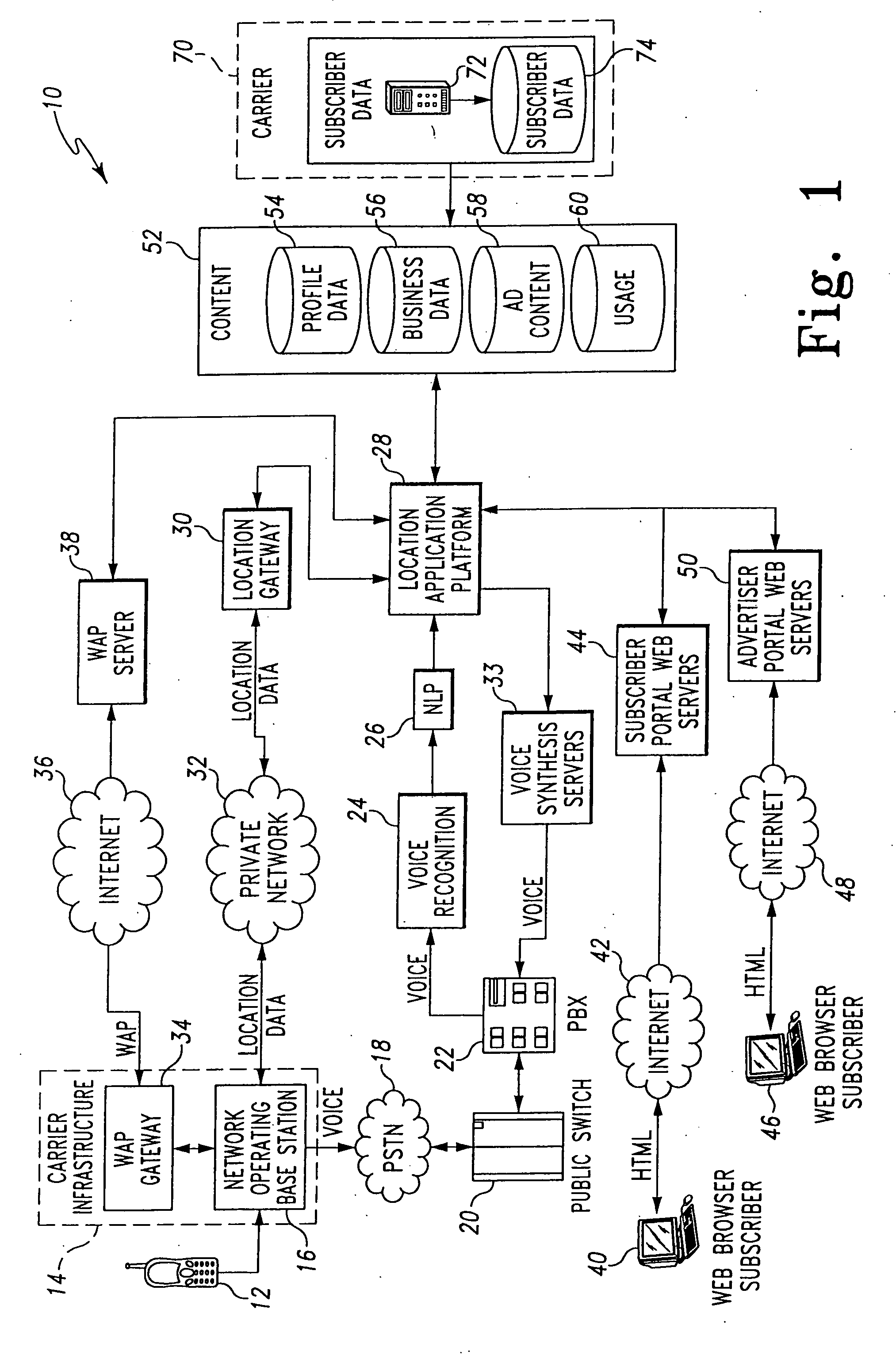 Method for passive mining of usage information in a location-based services system