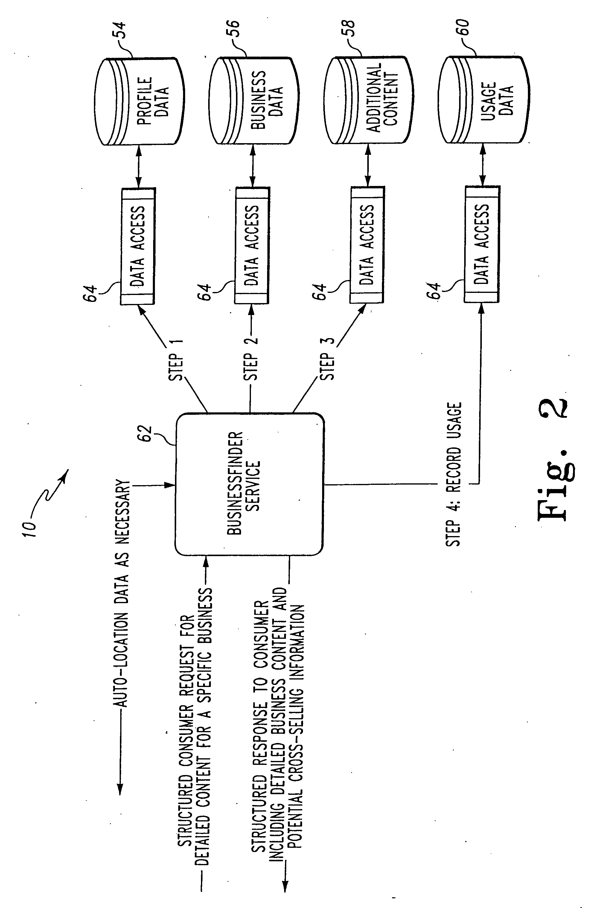 Method for passive mining of usage information in a location-based services system