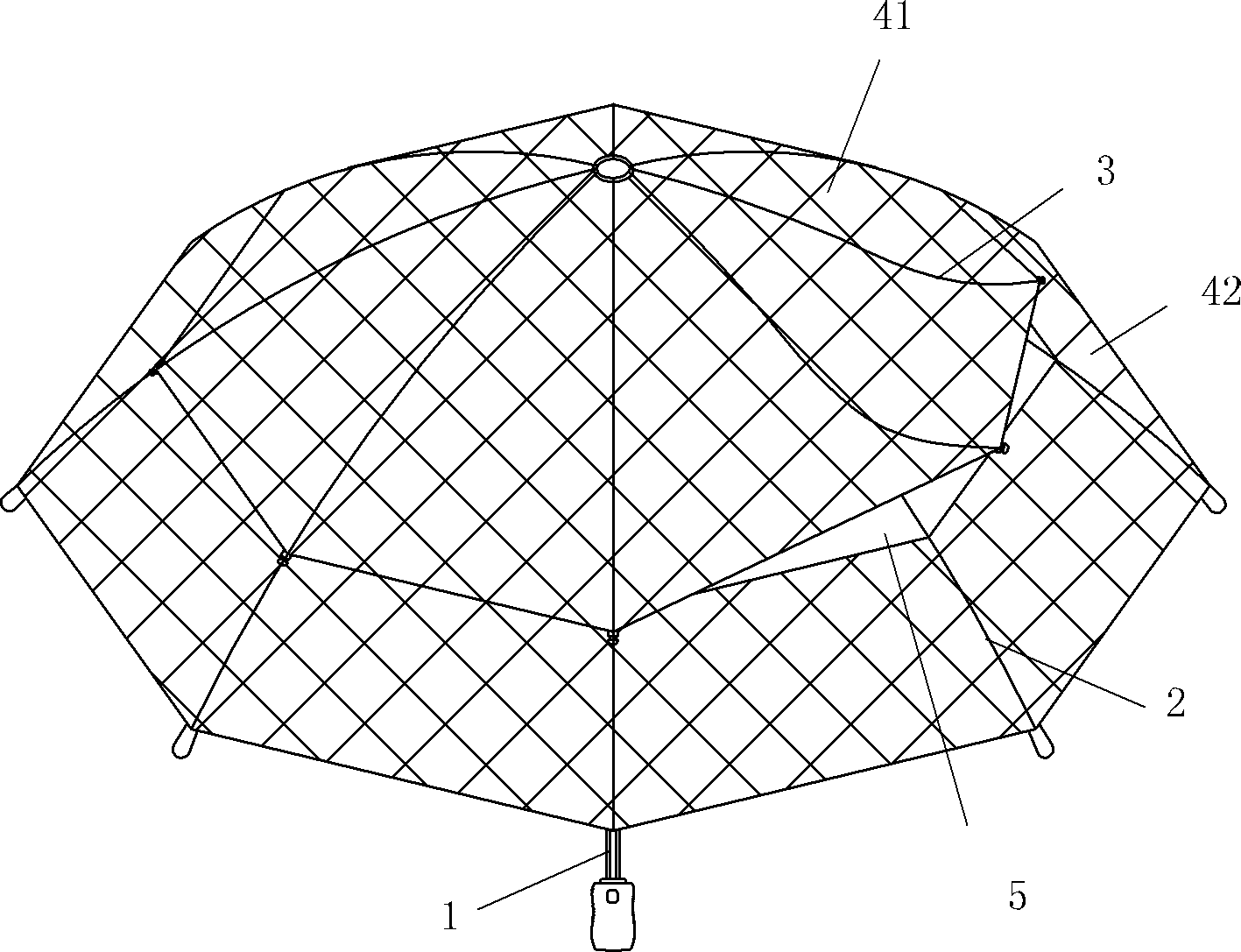 Double-layer wind-proof umbrella