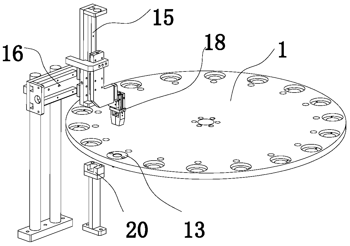 A jacket component feeding and assembling device for a quick connector assembling machine