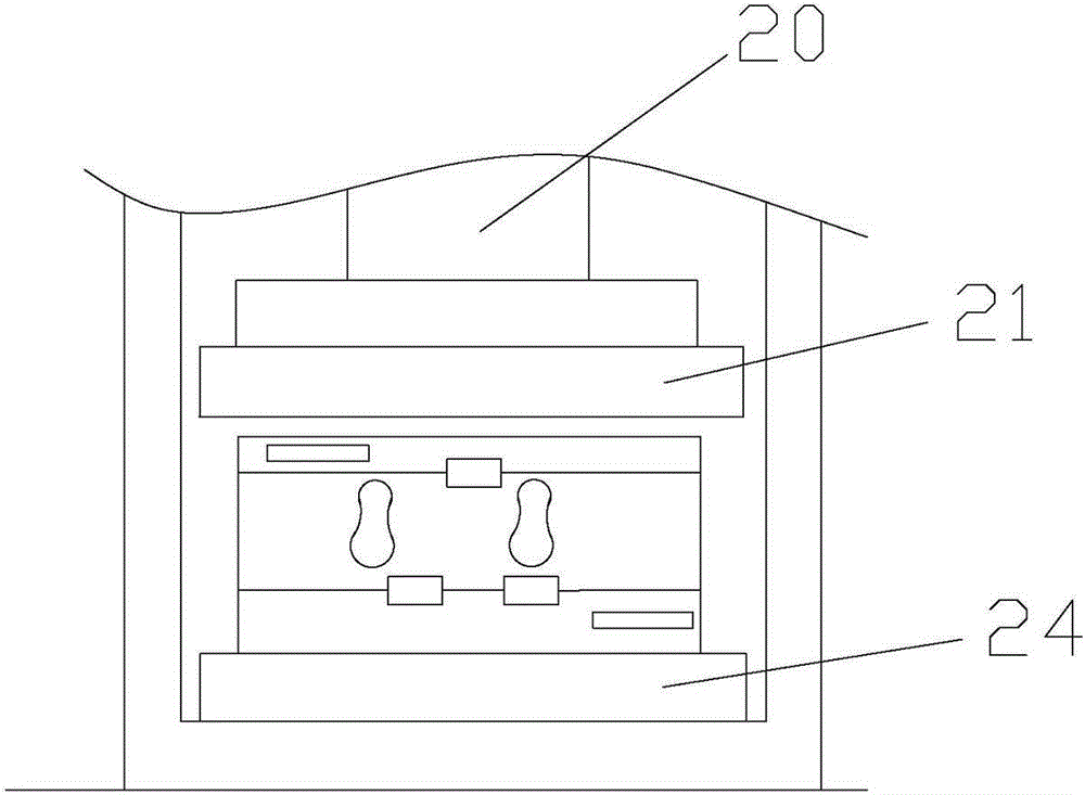 A clamping structure of eva shaping mold