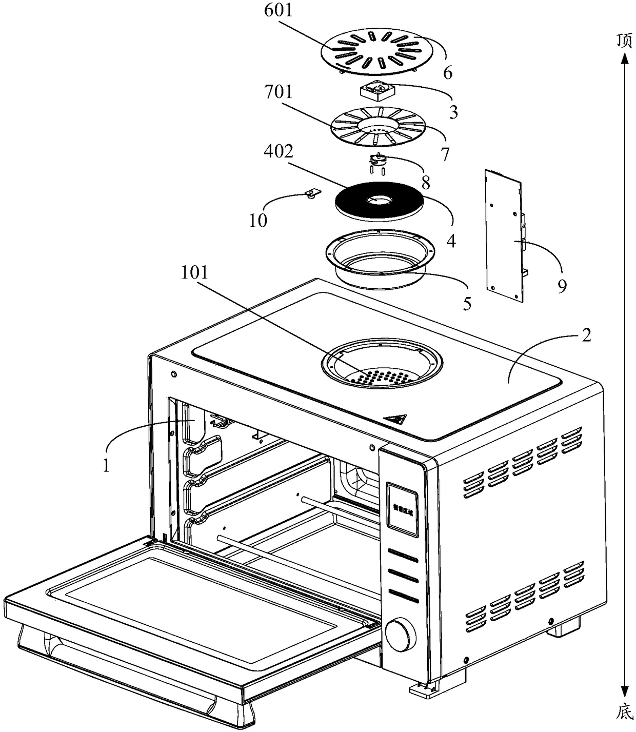 Electric oven and oil fume odor purification device control method
