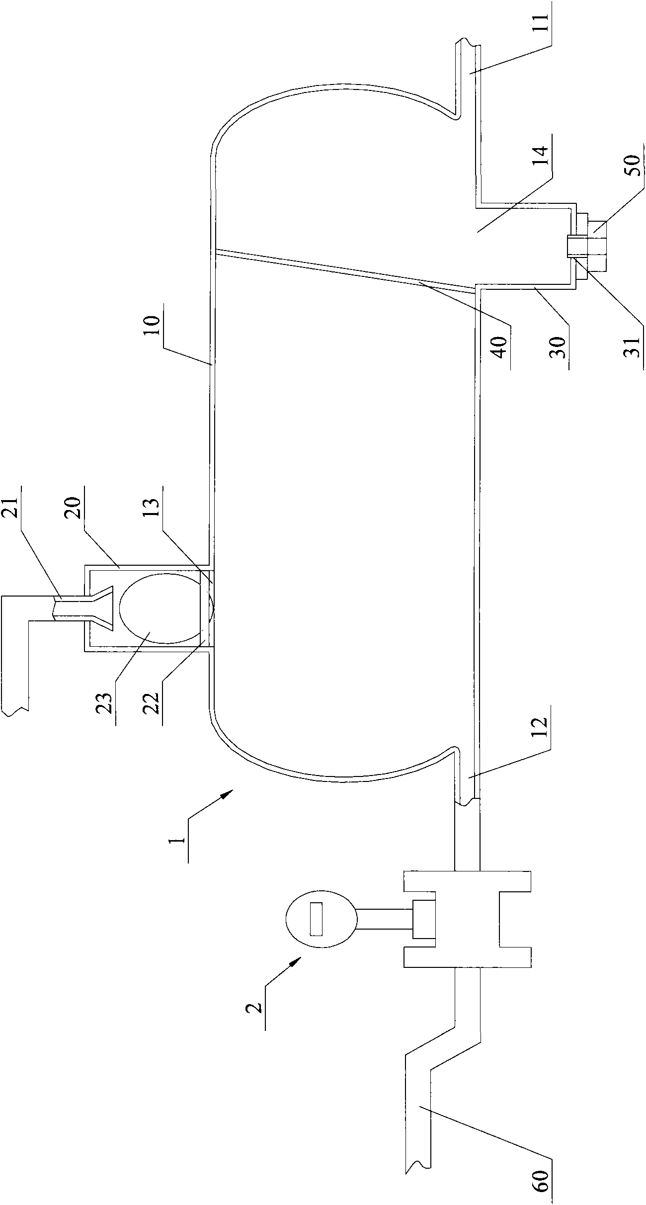 Separator and flowmeter assembly with same