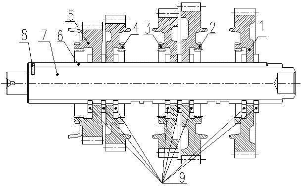 Spindle assembly for double-intermediate-shaft transmission