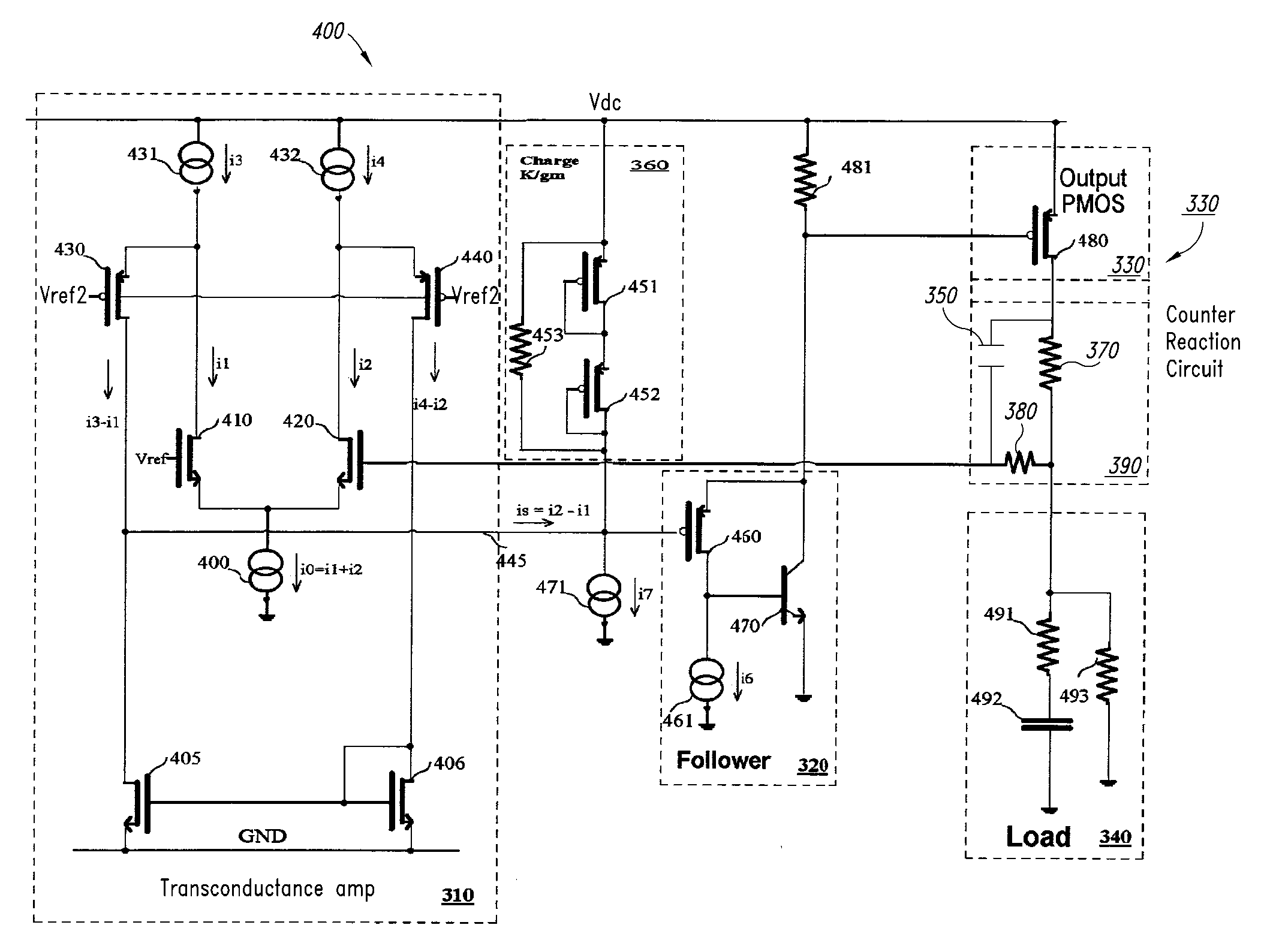 Series voltage regulator with low dropout voltage