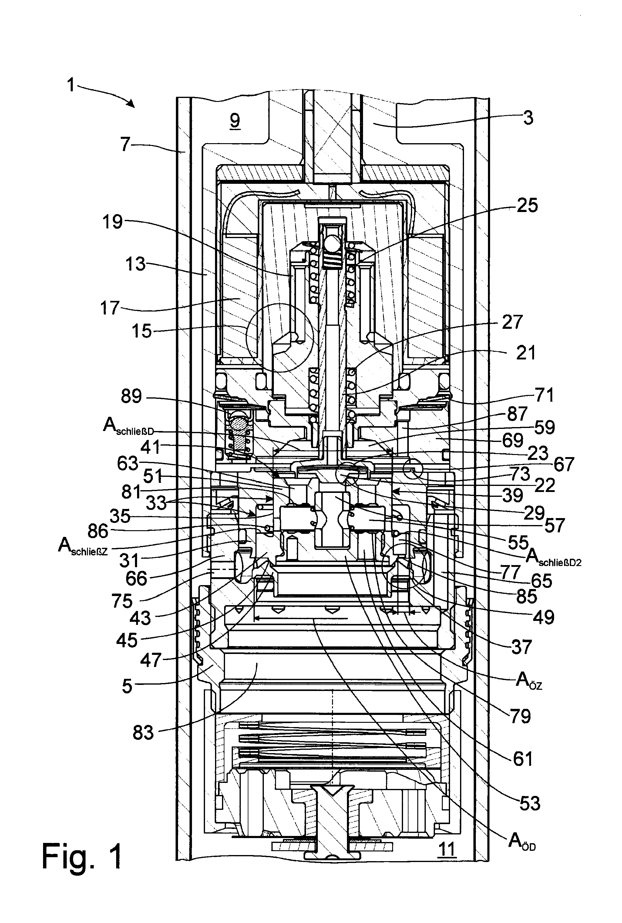 Adjustable damping valve arrangement