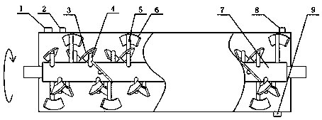 Device and method for enhancing heat and mass transfer of sludge superheated steam drying