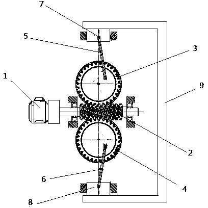 Manipulator internal-grab device based on worm-gear and crank-link transmission