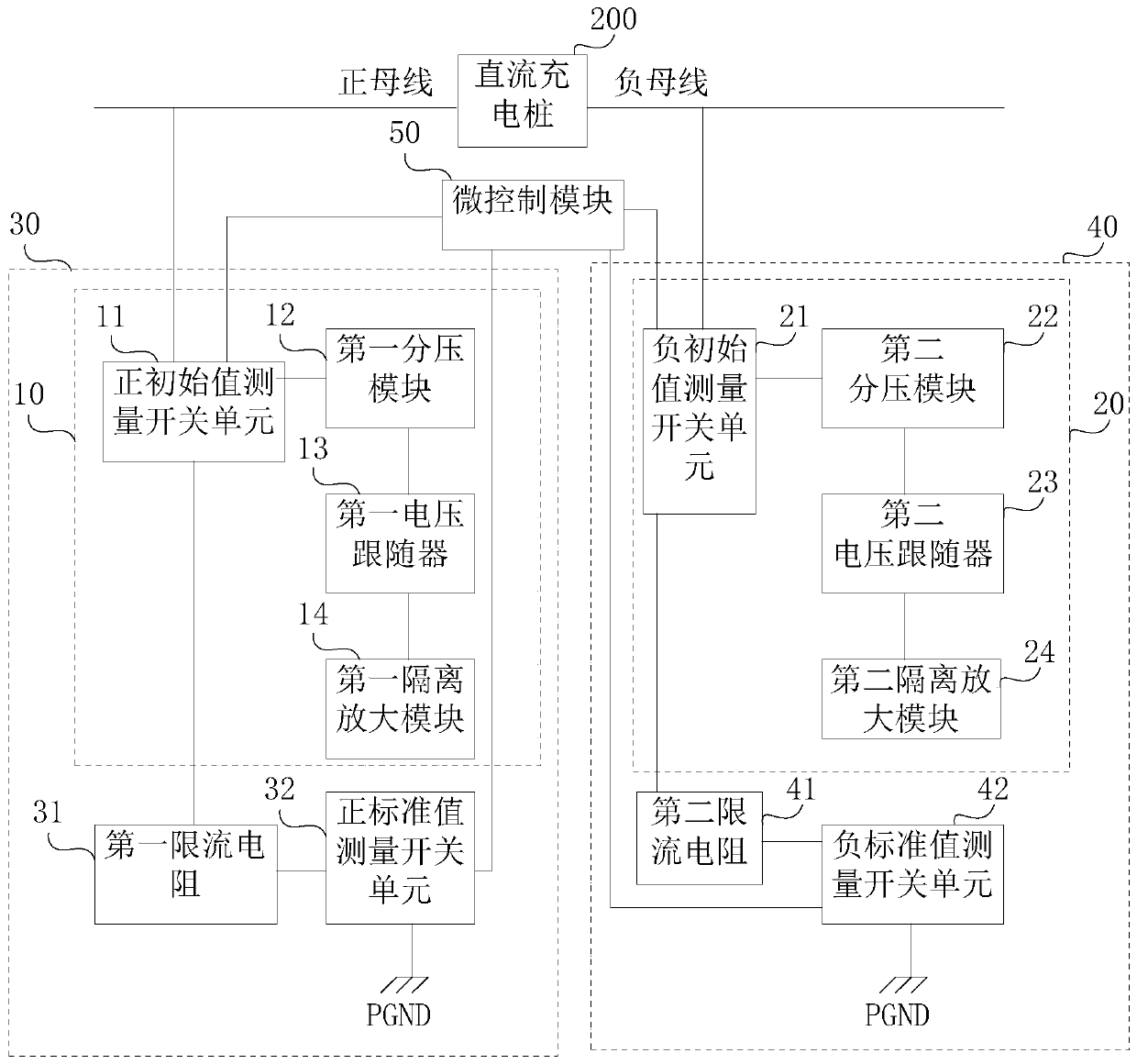 DC charging pile insulation monitoring circuit and method