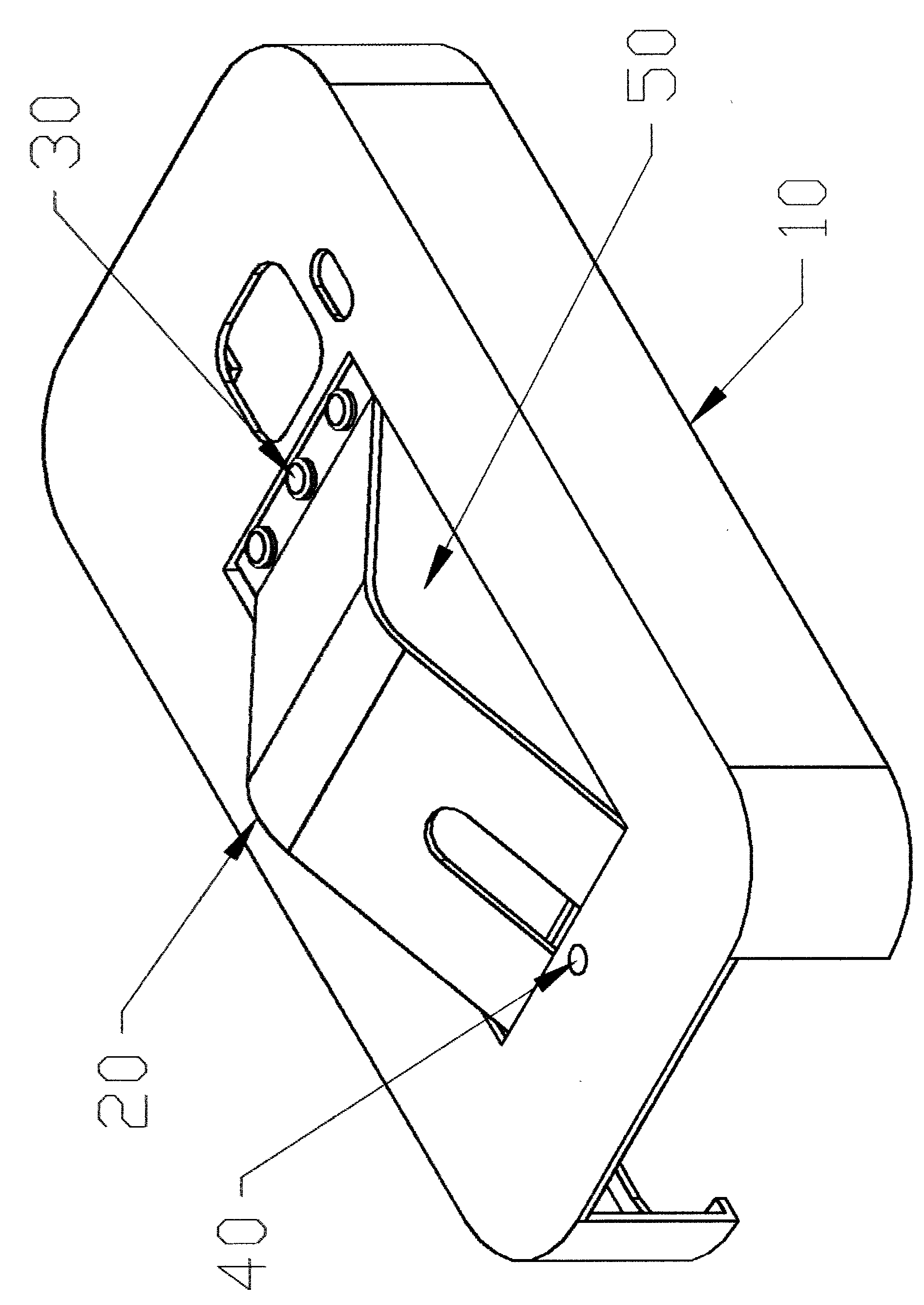 Structure of mobile phone cover for large-screen mobile phone