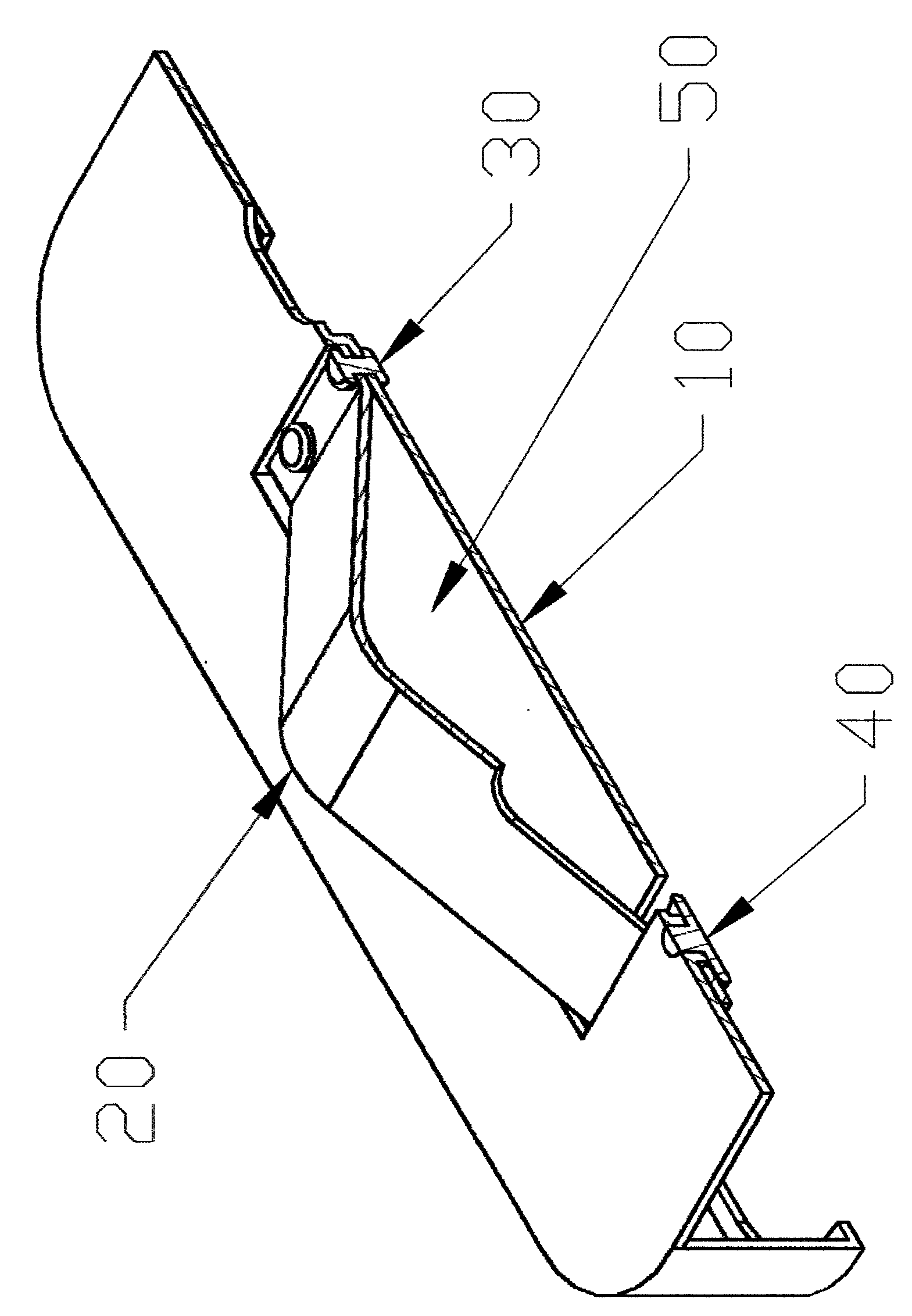 Structure of mobile phone cover for large-screen mobile phone