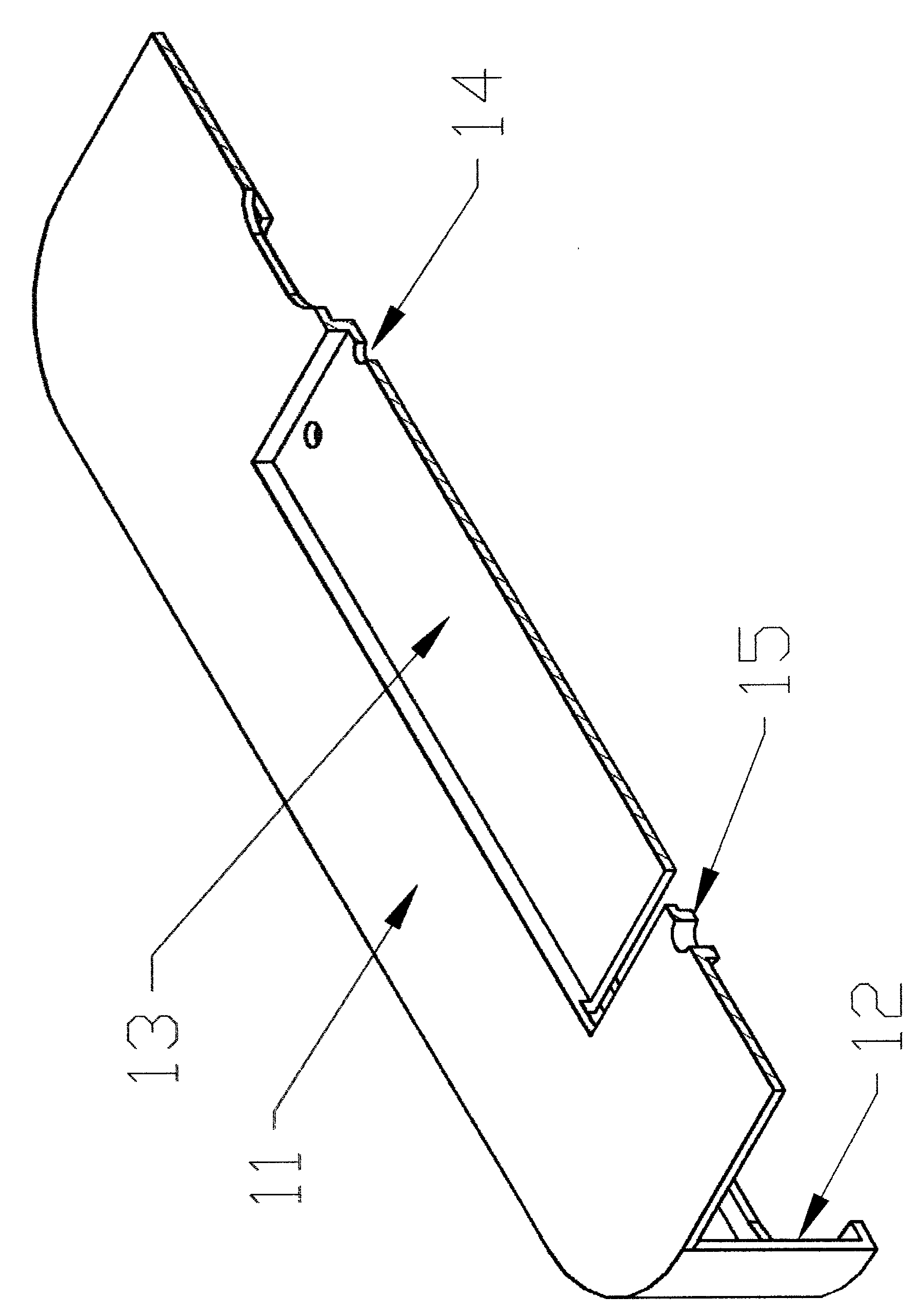 Structure of mobile phone cover for large-screen mobile phone