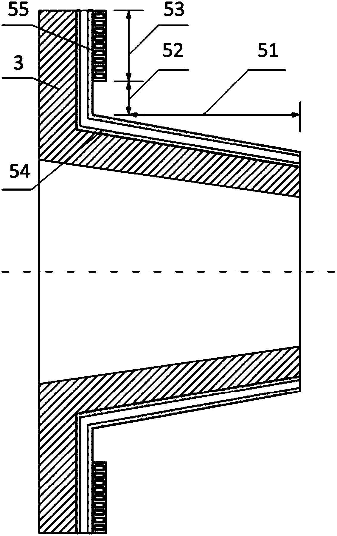 Rear-mounted magnetic-mirror field high-current ion acceleration system