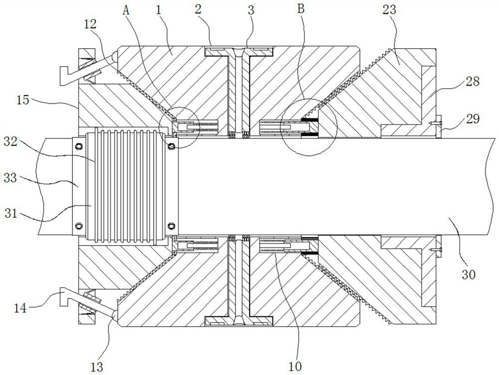 High-precision spiral mechanical sealing device