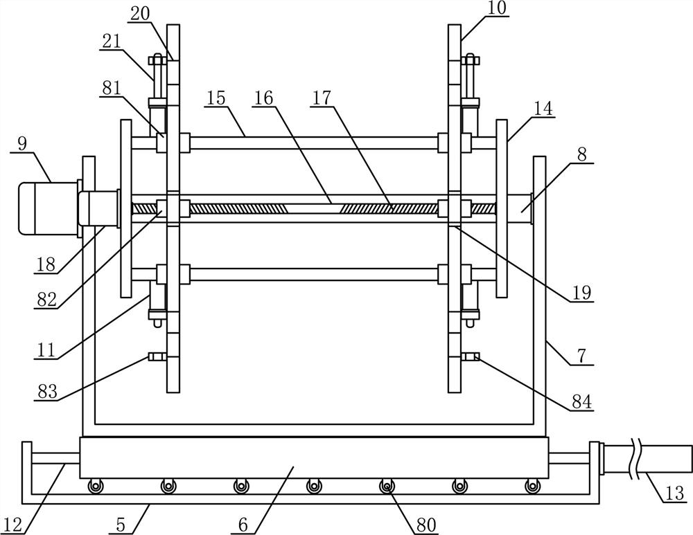 A film transfer device for changing rolls