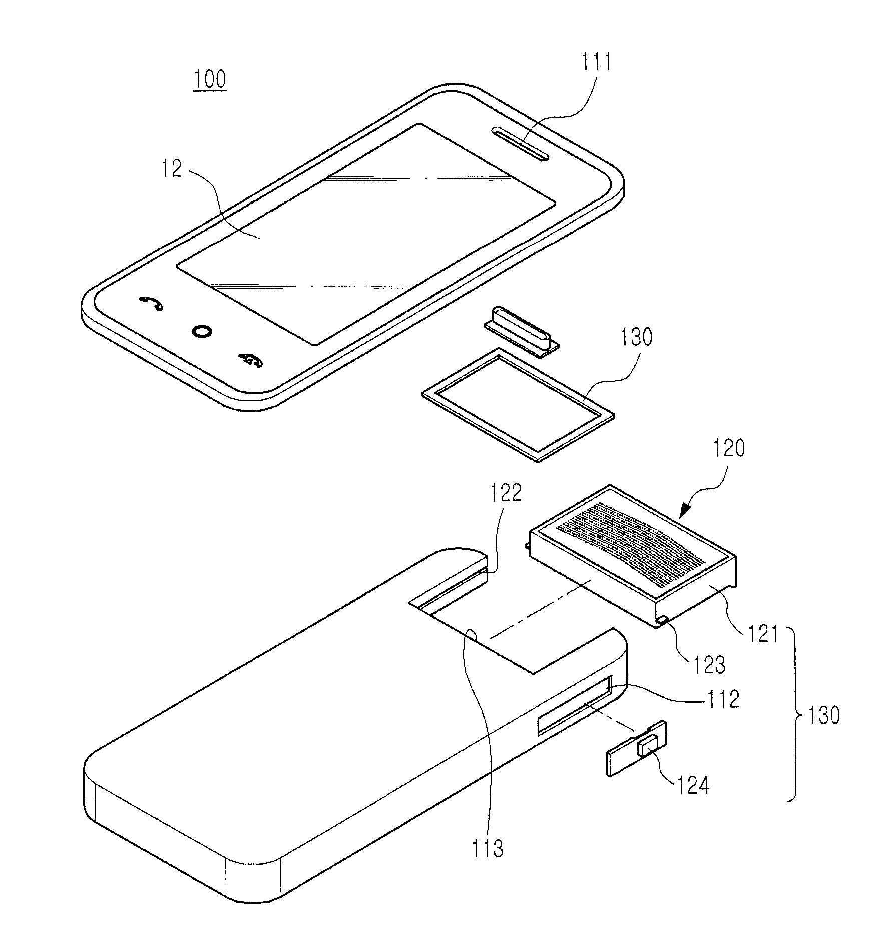 Portable terminal with speaker device