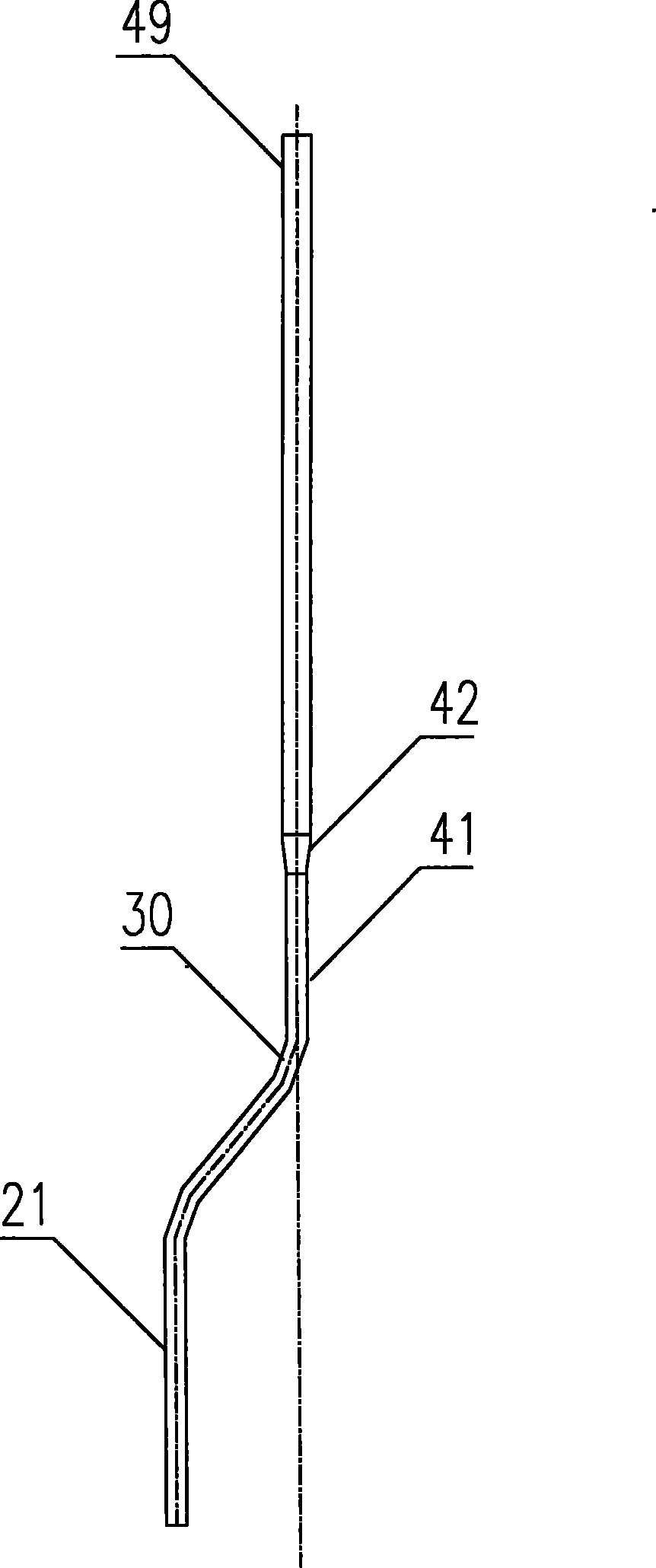 Novel configured single-stroke furnace tube ethylene cracking furnace