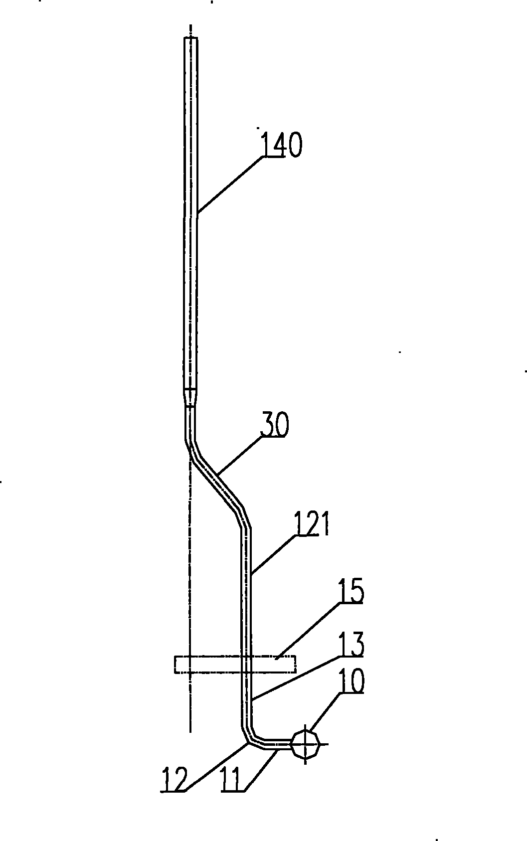 Novel configured single-stroke furnace tube ethylene cracking furnace