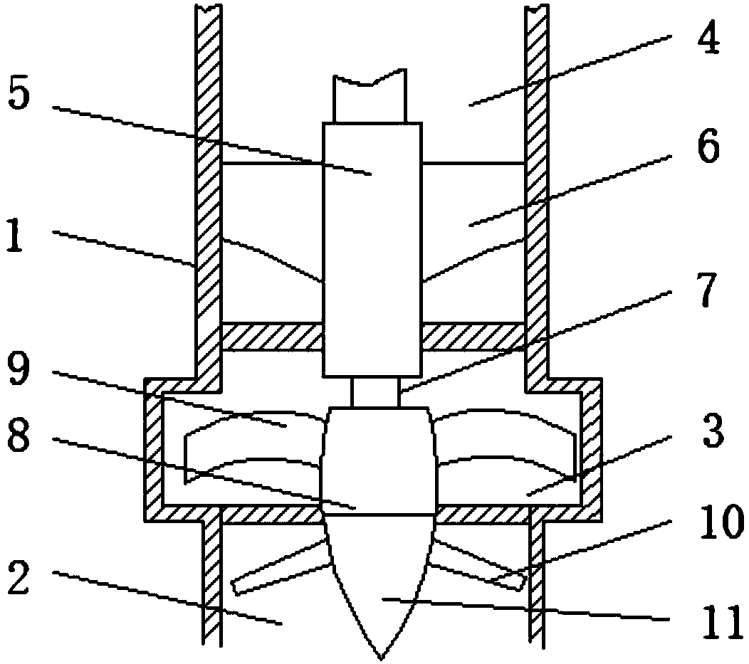 Axial flow pump with self-cutting function