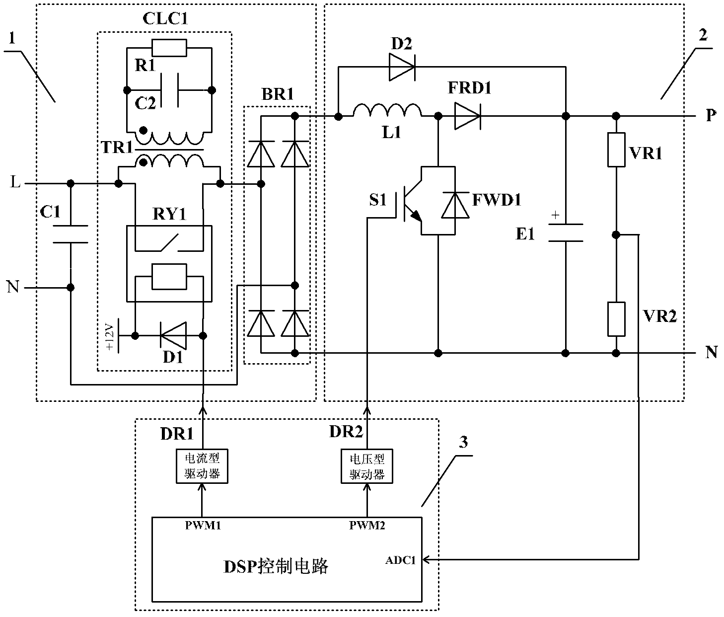 Power-on current-limiting circuit and application circuit of power-on current-limiting circuit