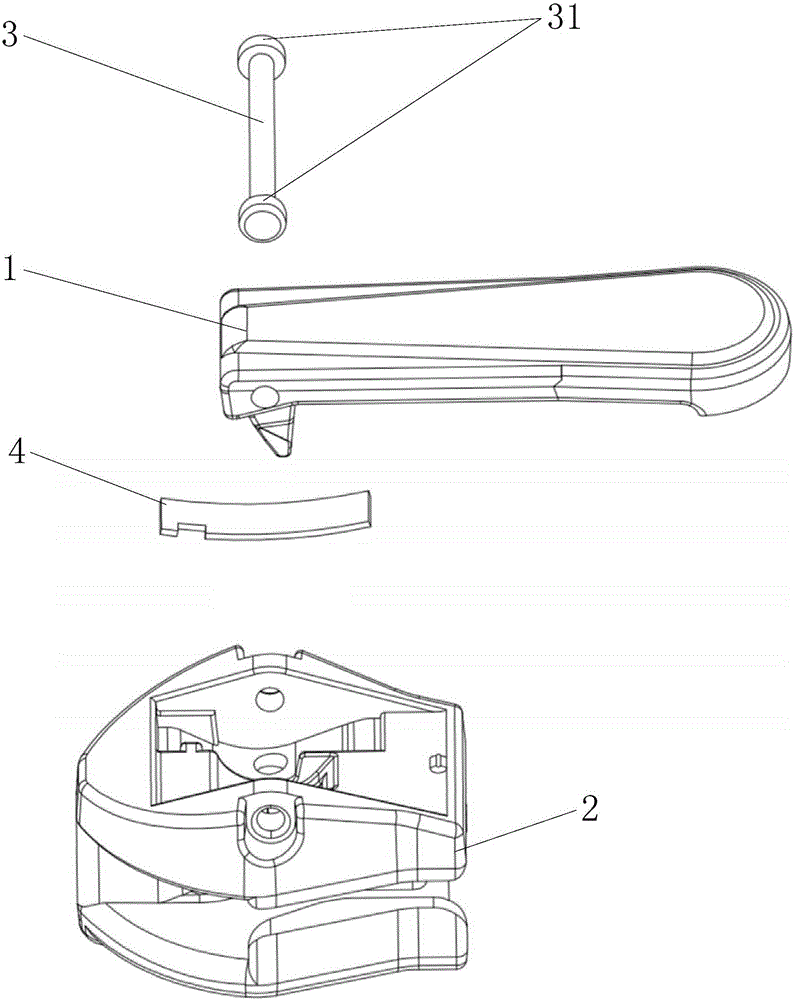 Elastic piece pulling head