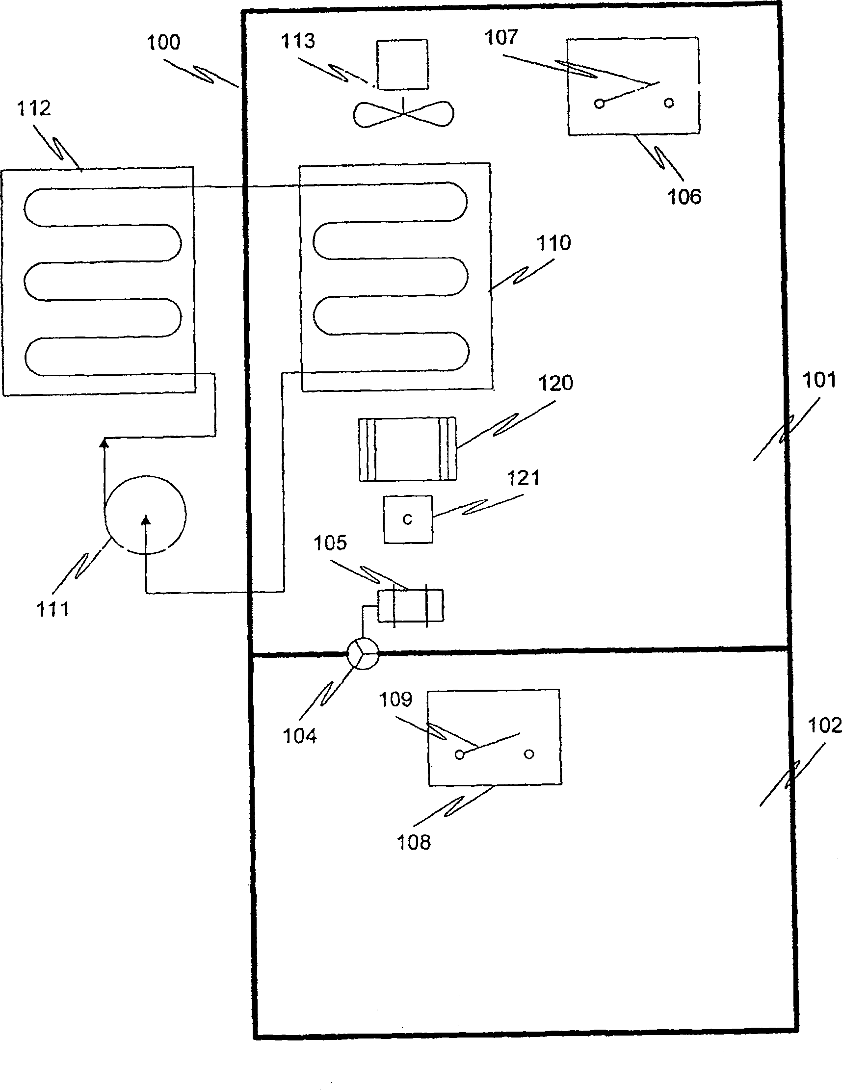 Damper door control from adaptive defrost control