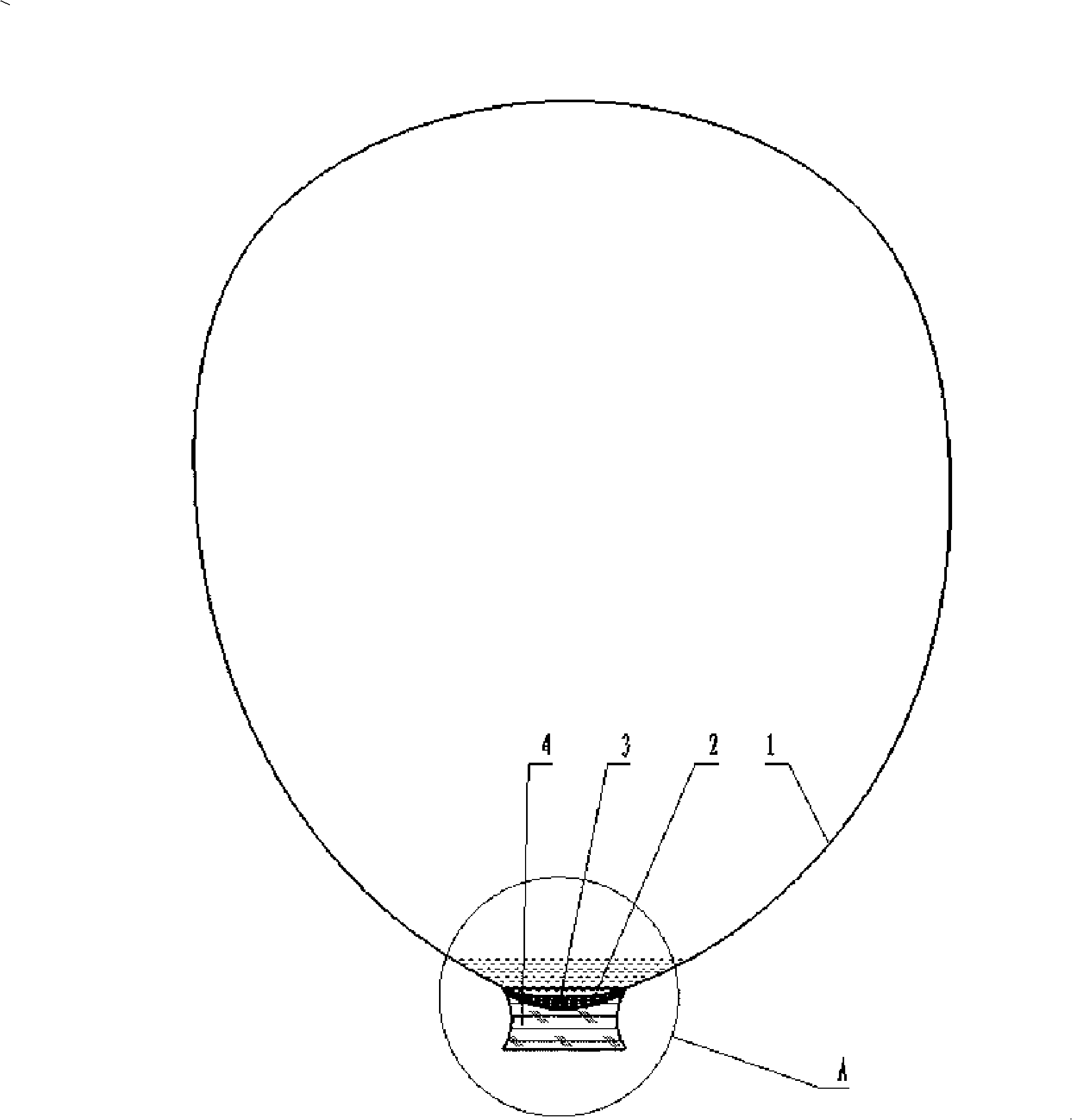 Air self-discharging device for air sac in enteron cavity