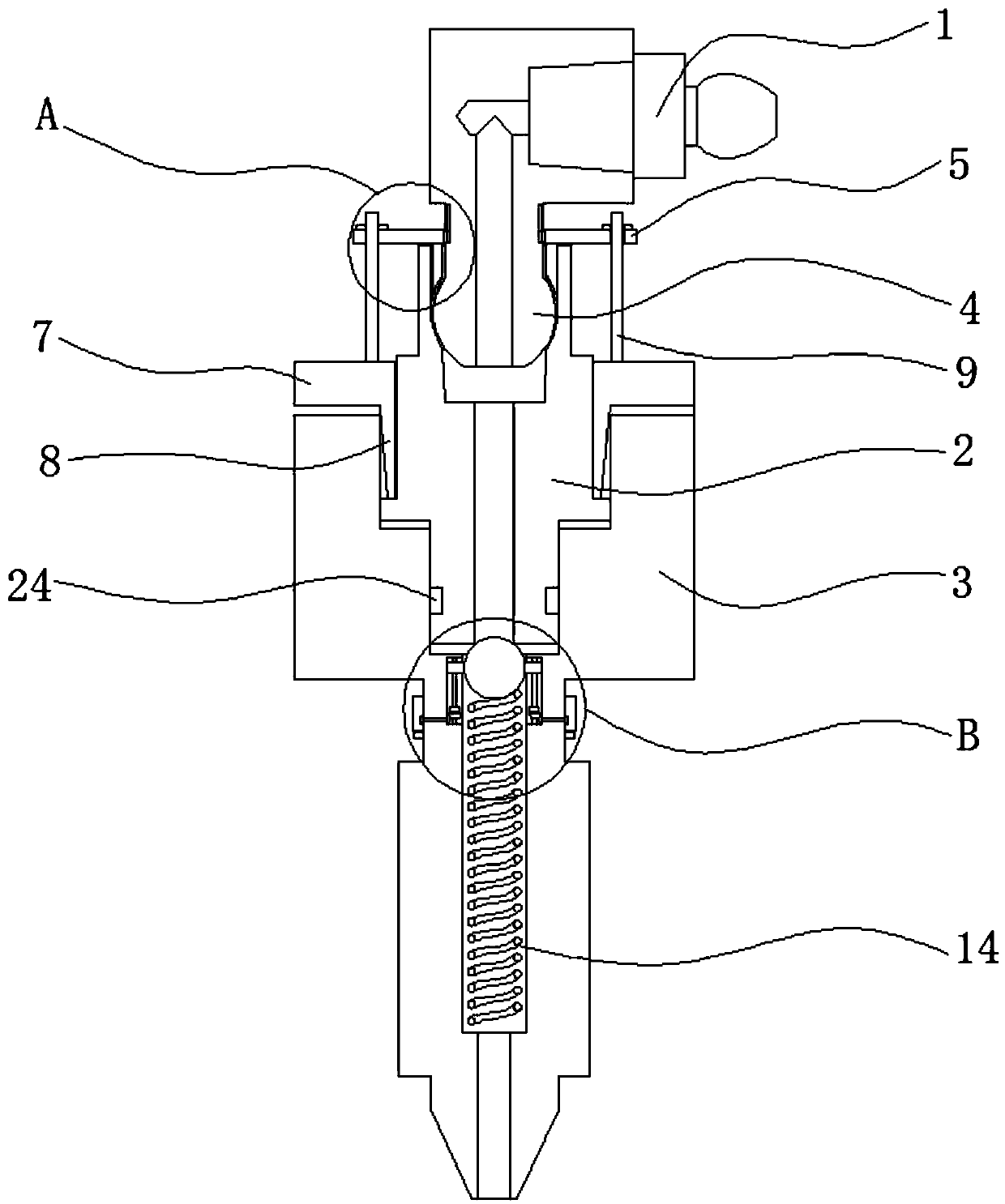 A rotatable oil injection mechanism