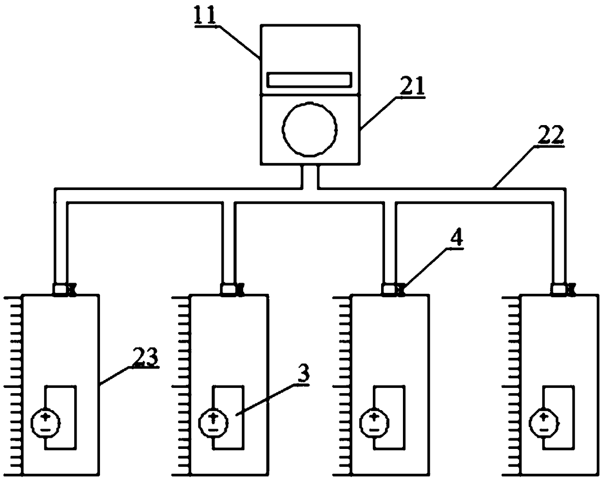 Centralized control oil replenishment system and decentralized oil replenishment method