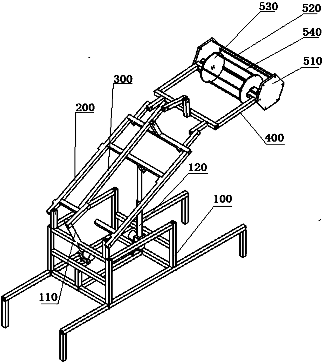 Money tail type staggered apple picking machine