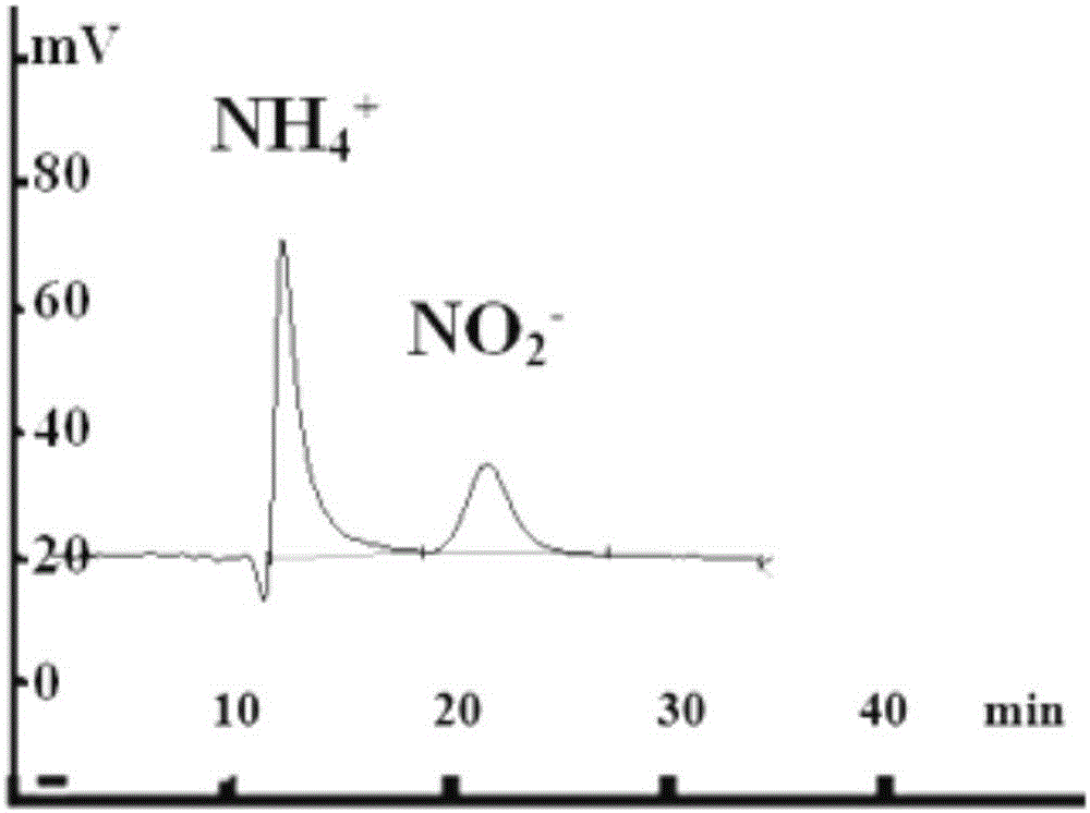 Low-pressure anion-cation chromatographic-spectrophotometric method for simultaneous online automatic analysis of trace ammonium ions and nitrite ions in water sample