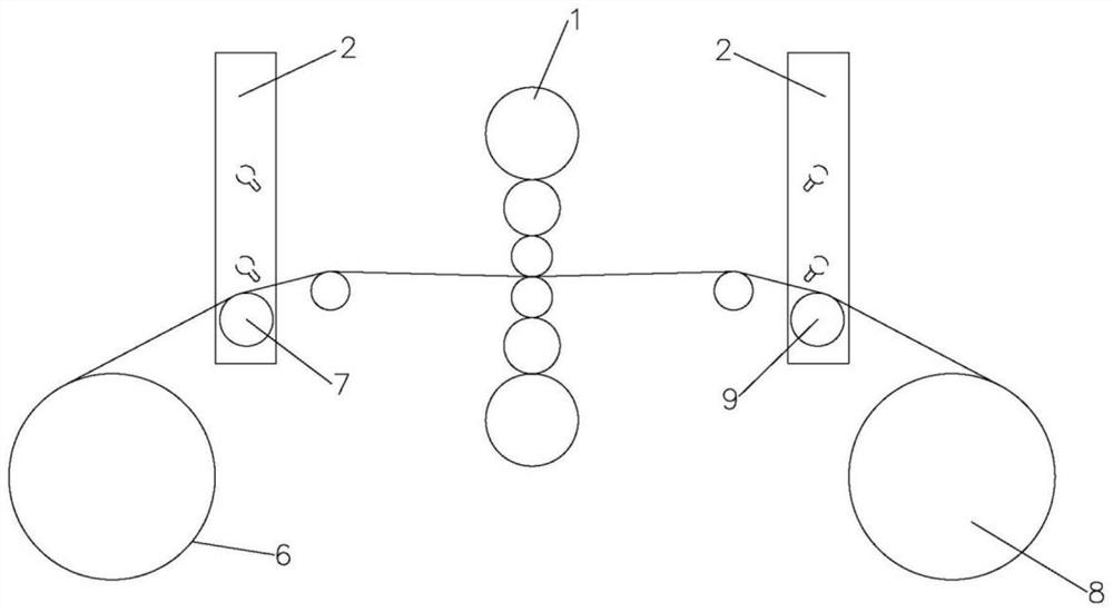 Rolled strip steel surface purging device